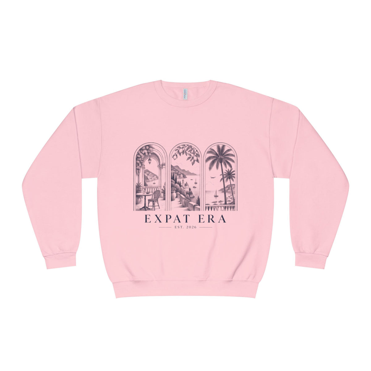 Expat Era Crewneck Sweatshirt – Tropical Archway Travel Design