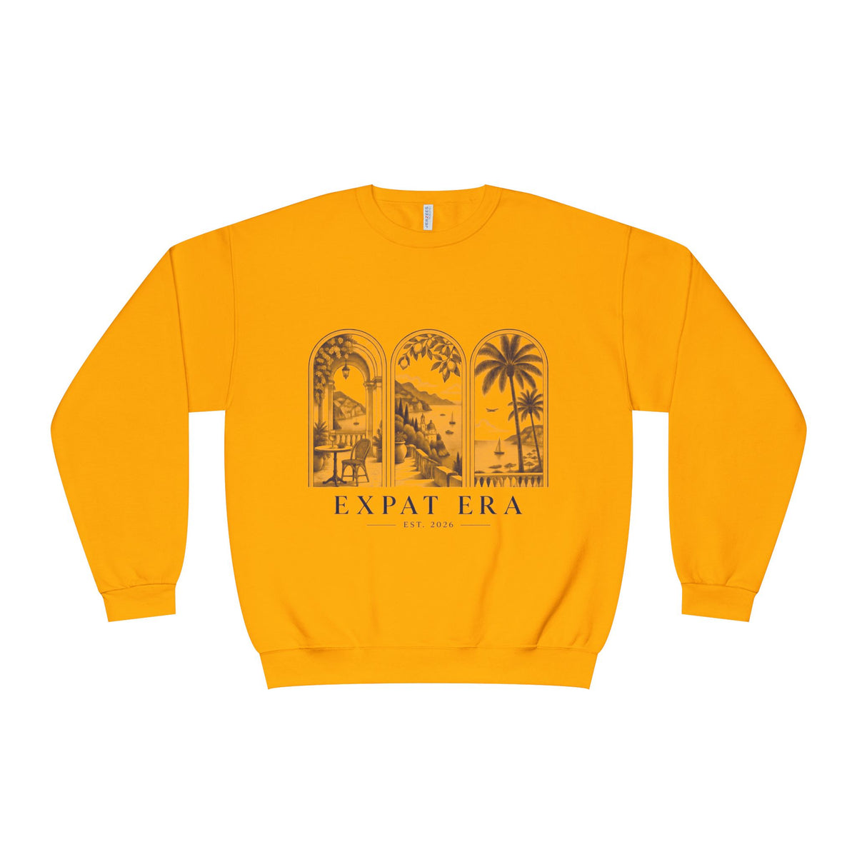 Expat Era Crewneck Sweatshirt – Tropical Archway Travel Design