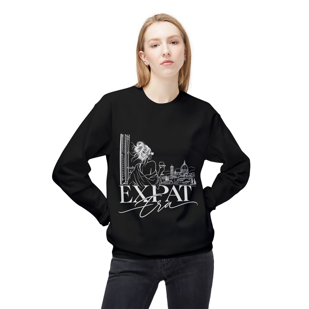 Expat Life Crewneck Sweatshirt — Women's Travel Cityscape Graphic
