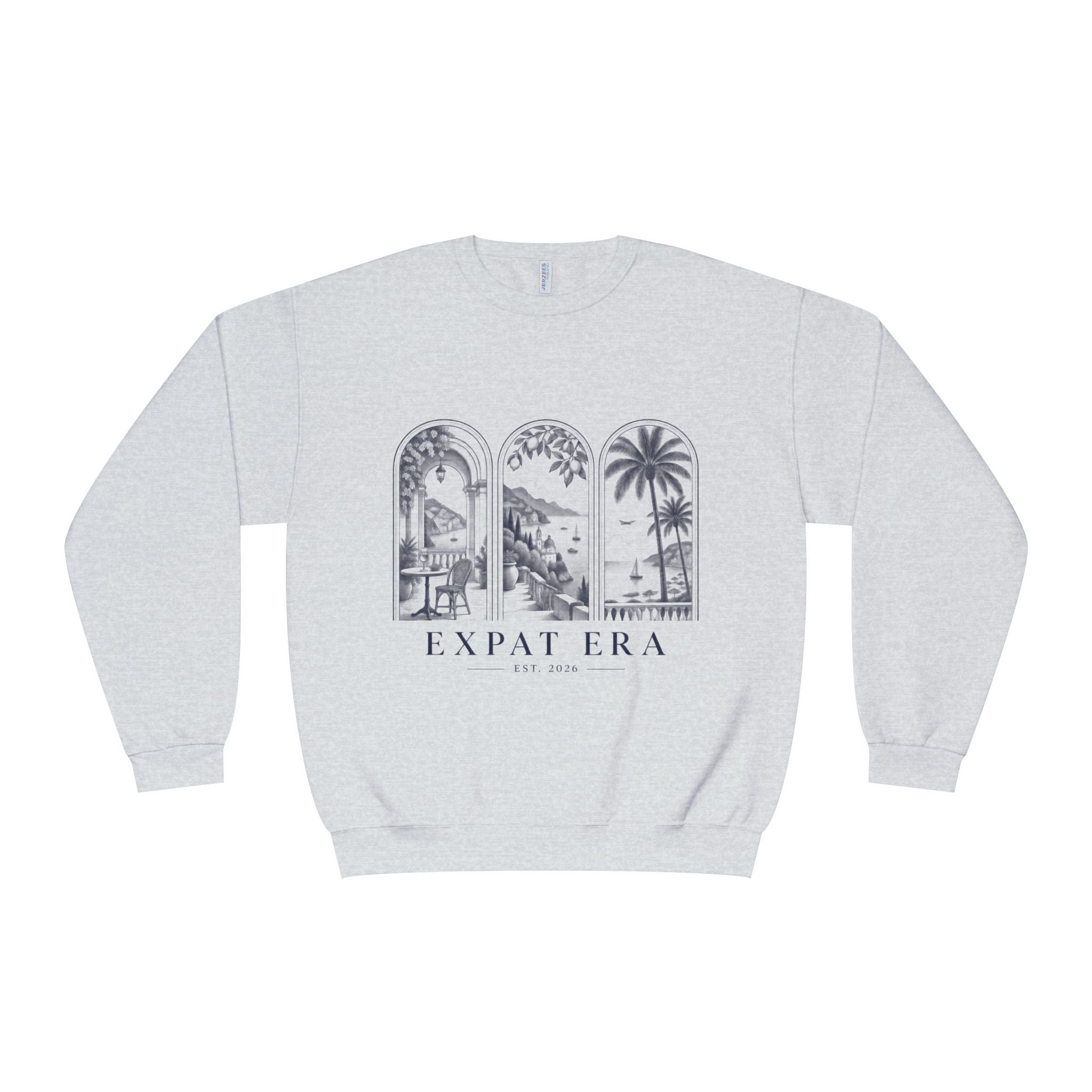Expat Era Crewneck Sweatshirt – Tropical Archway Travel Design
