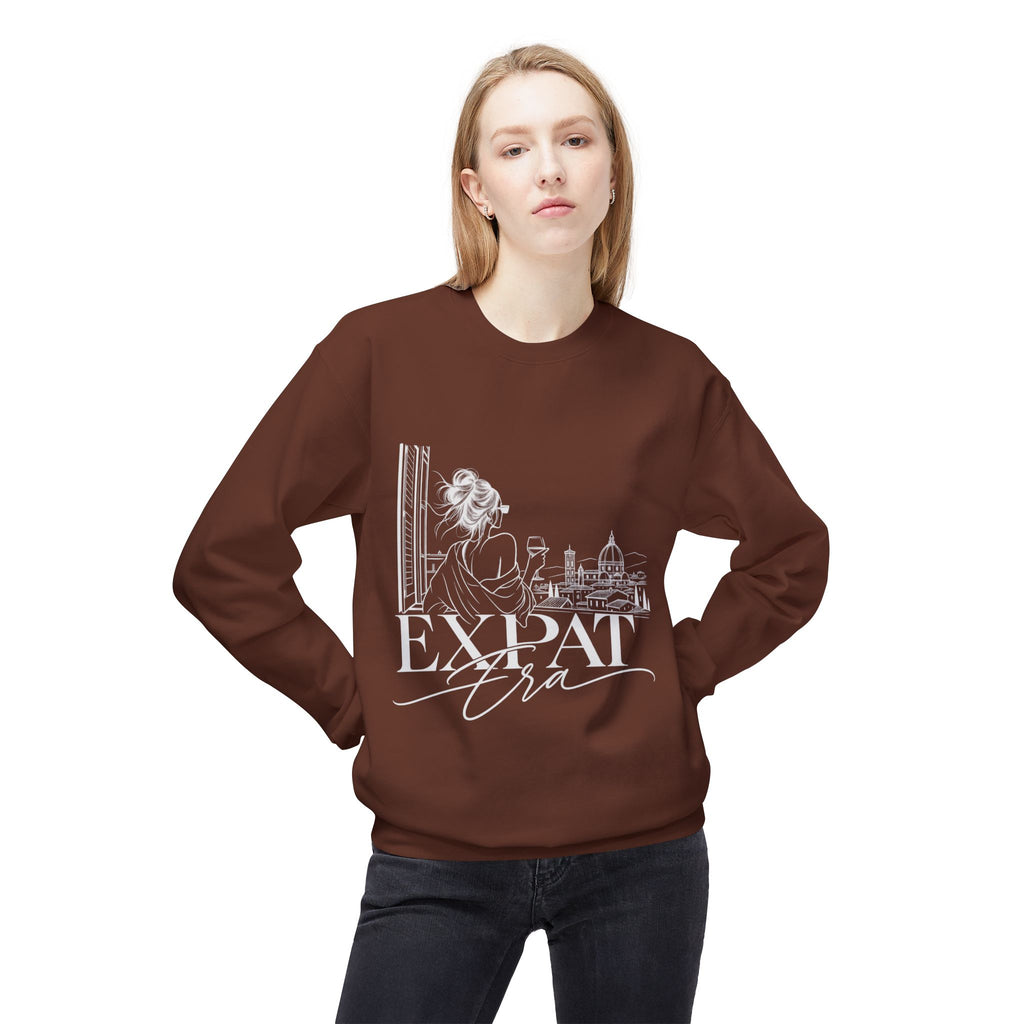Expat Life Crewneck Sweatshirt — Women's Travel Cityscape Graphic