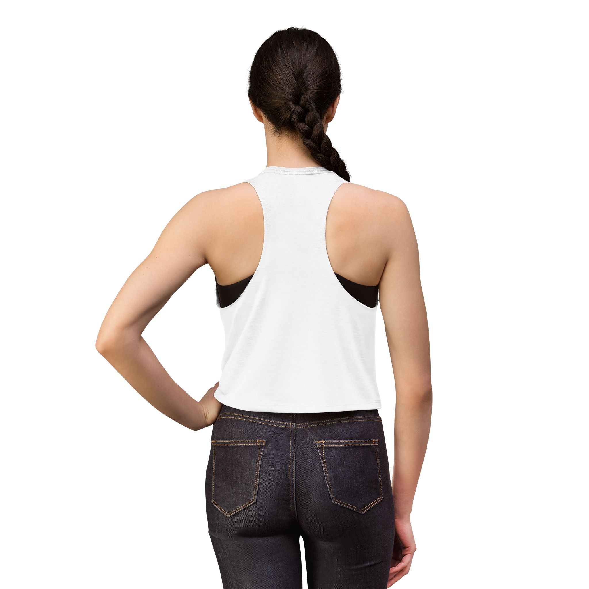 Expat Era Crop Top — Vintage Cocktail Graphic Women's Tank
