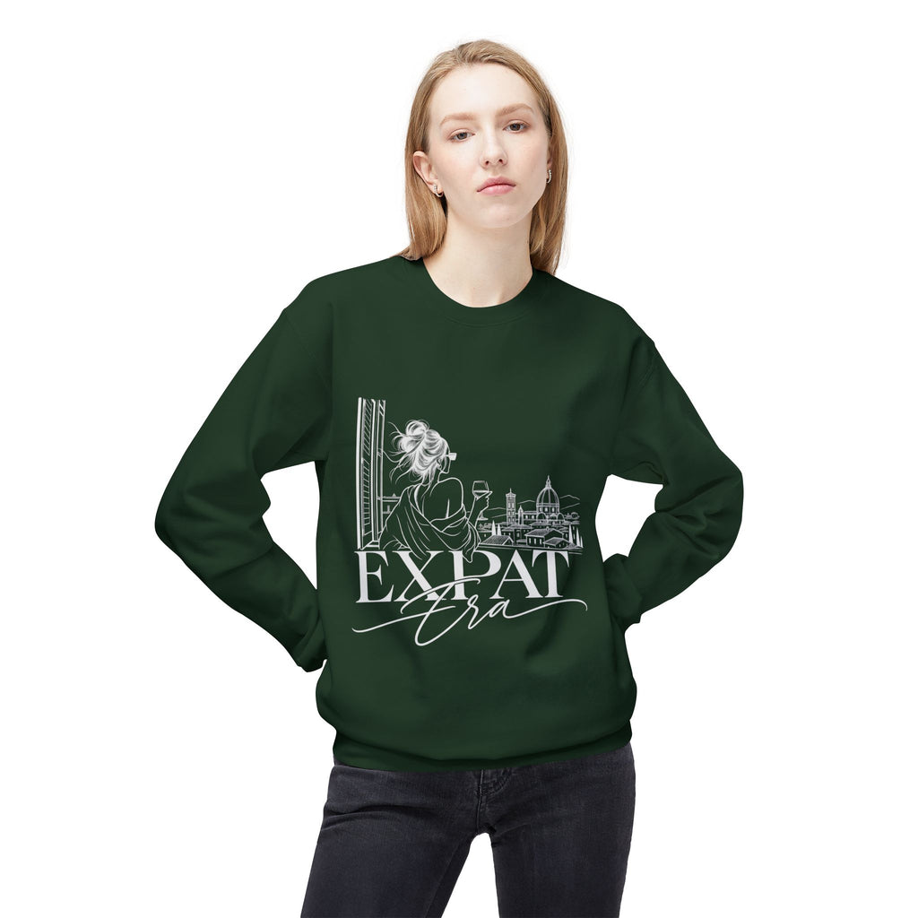 Expat Life Crewneck Sweatshirt — Women's Travel Cityscape Graphic