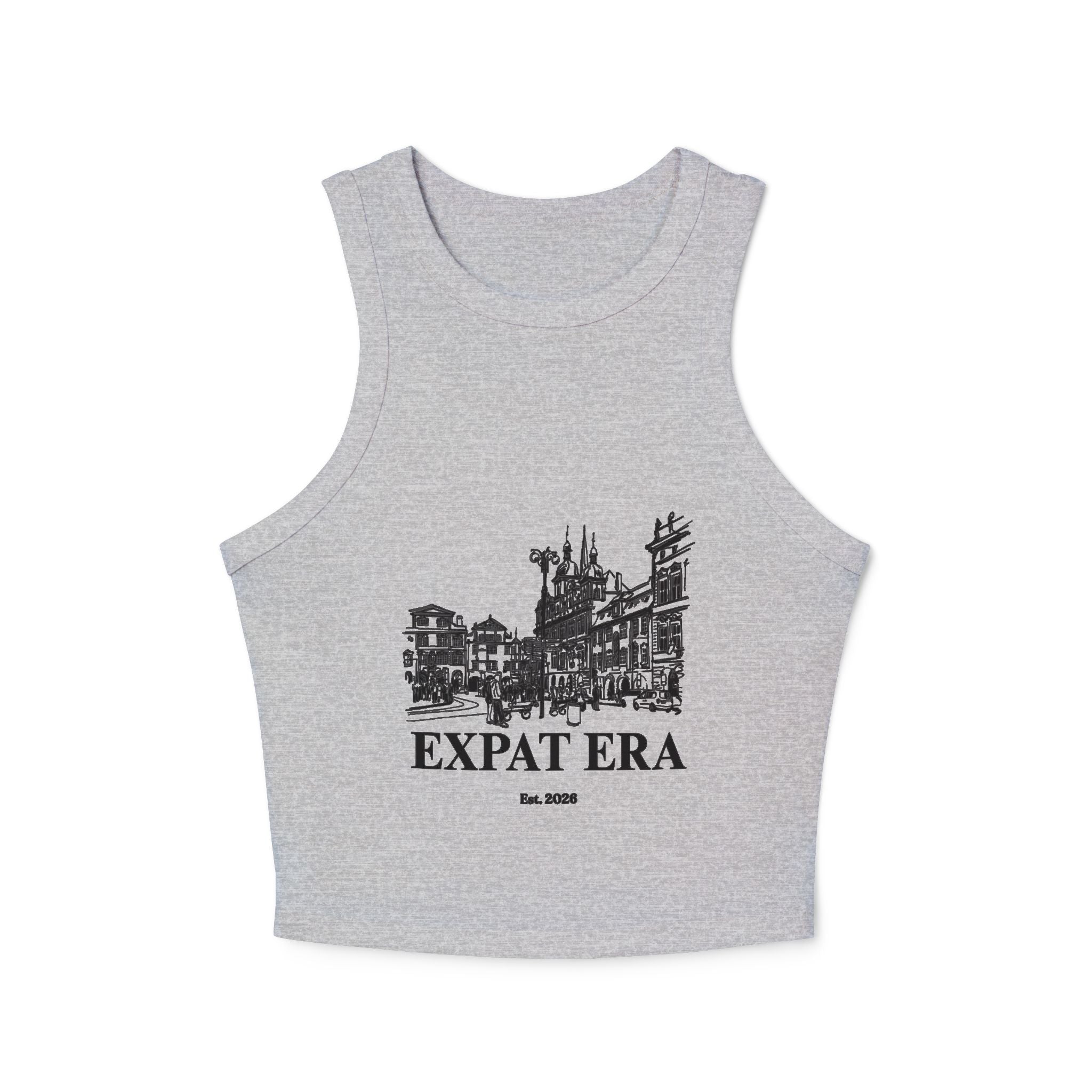 Expat Era Women's Ribbed Racer Tank Top