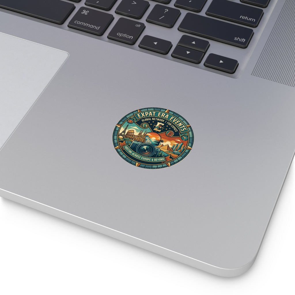 Expat Era Events - Round Sticker - Global Travel Sticker