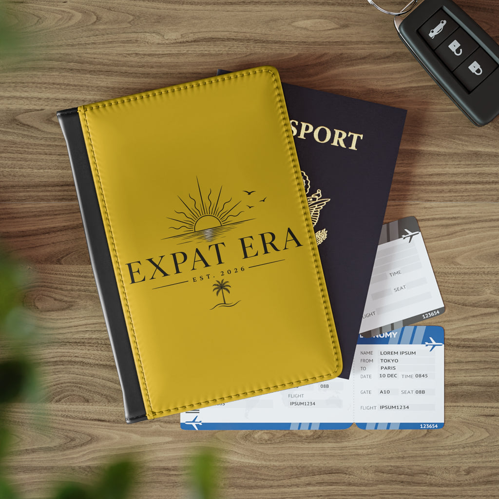 Sunrise 'EXPERA' Travel Passport Cover — Yellow Leatherette