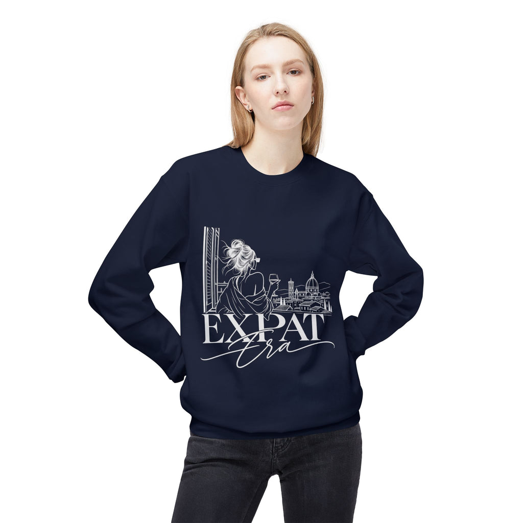 Expat Life Crewneck Sweatshirt — Women's Travel Cityscape Graphic