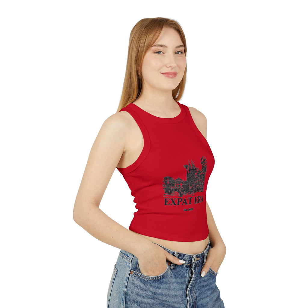 Expat Era Women's Ribbed Racer Tank Top
