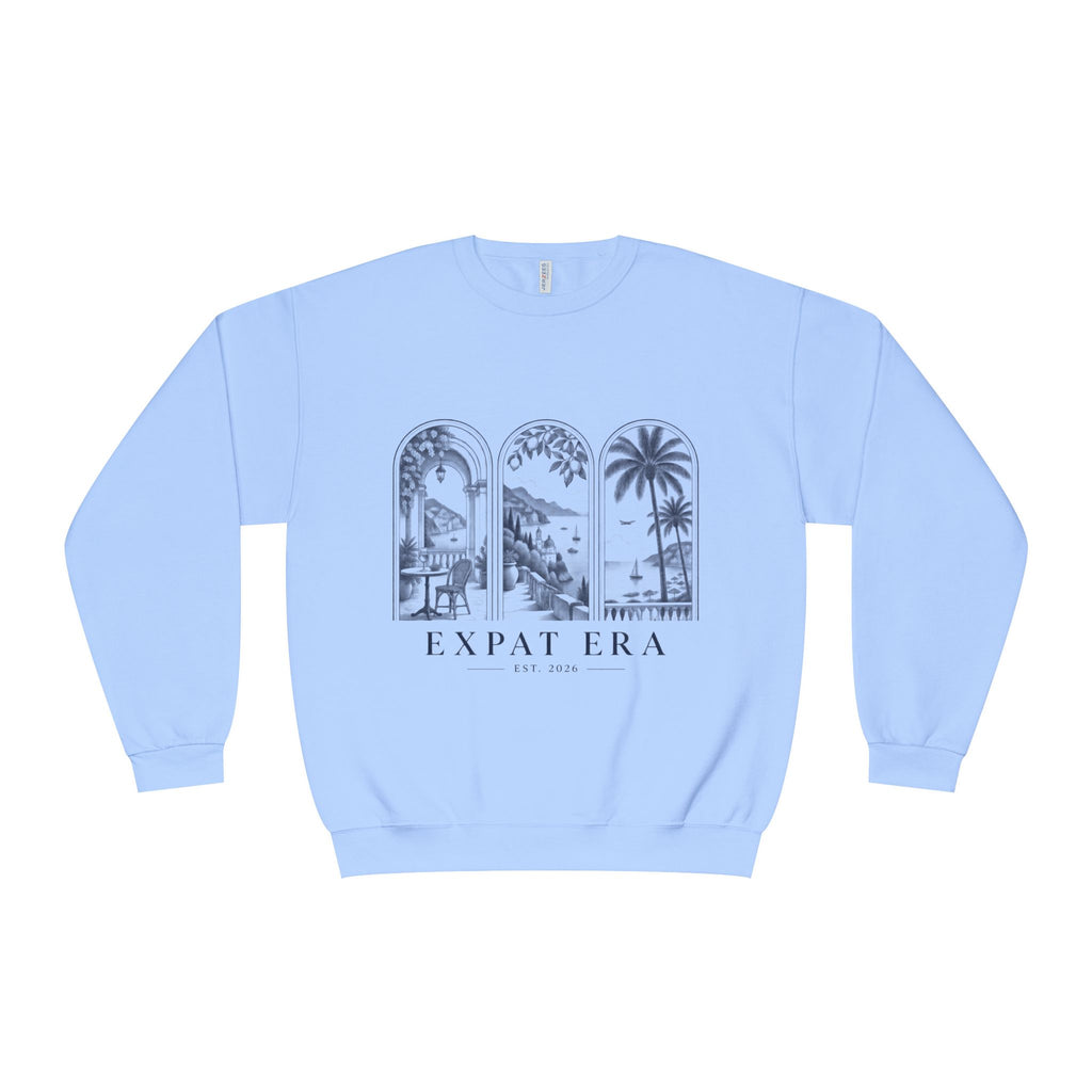 Expat Era Crewneck Sweatshirt – Tropical Archway Travel Design