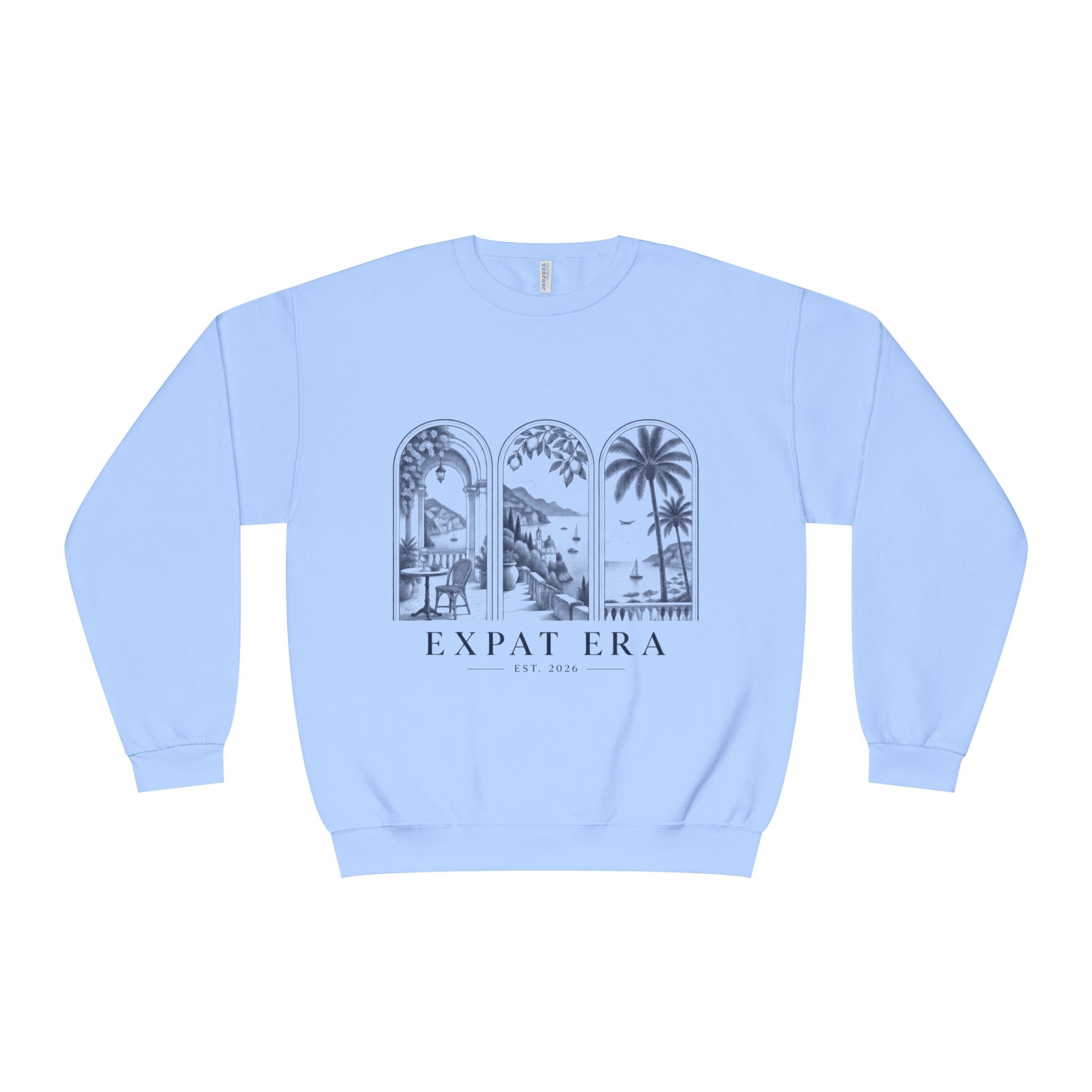 Expat Era Crewneck Sweatshirt – Tropical Archway Travel Design