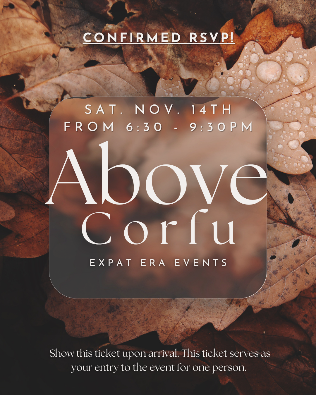RSVP Above Corfu