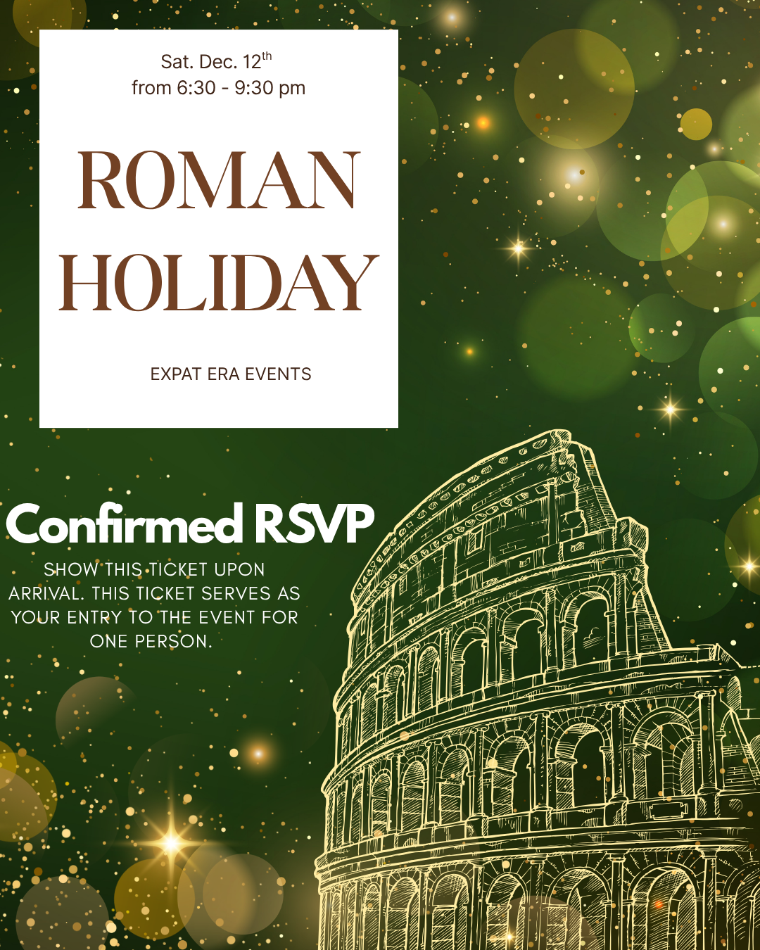 RSVP Roman Holiday