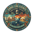 Expat Era Events - Round Sticker - Global Travel Sticker