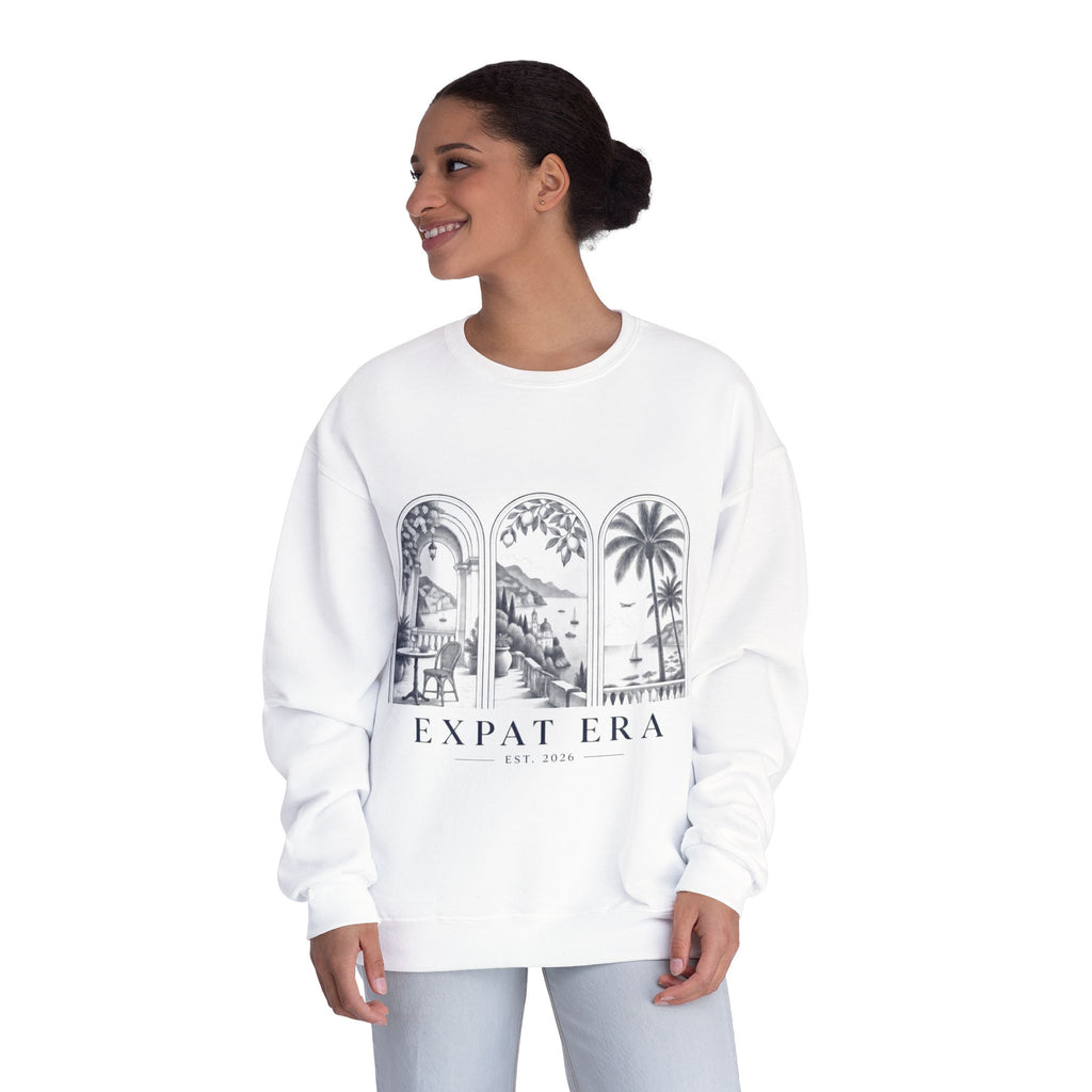 Expat Era Crewneck Sweatshirt – Tropical Archway Travel Design